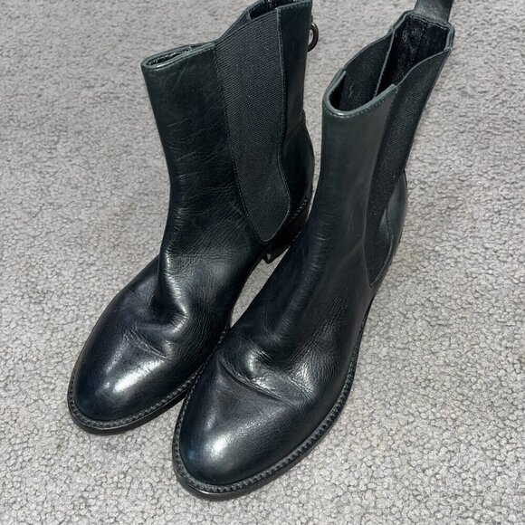 COLE HAAN NIKE AIR Black Leather EVAN CHELSEA Ankle Boot Bootie -Women's 8AA - Picture 2 of 13